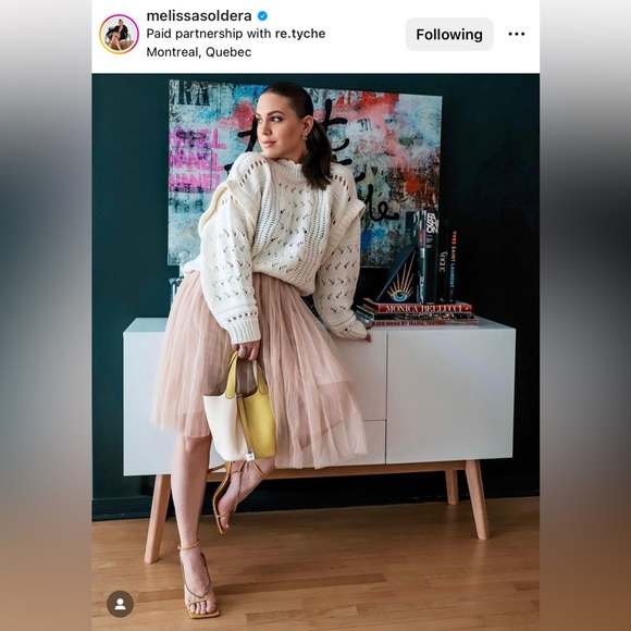 Line and Dot Cream Scallop Neck Knit Sweater - Picture 2 of 10